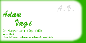 adam vagi business card